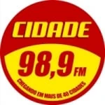 Logo da rádio Rádio Cidade 98.9 FM ao vivo online