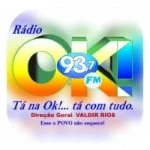 Logo da rádio OK FM ao vivo online