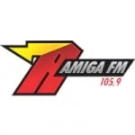 Logo da rádio Rádio Amiga 105.9 FM ao vivo online