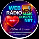 Logo da rádio Mais Gospel Net ao vivo online