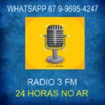 Logo da rádio Rádio 3 FM ao vivo online