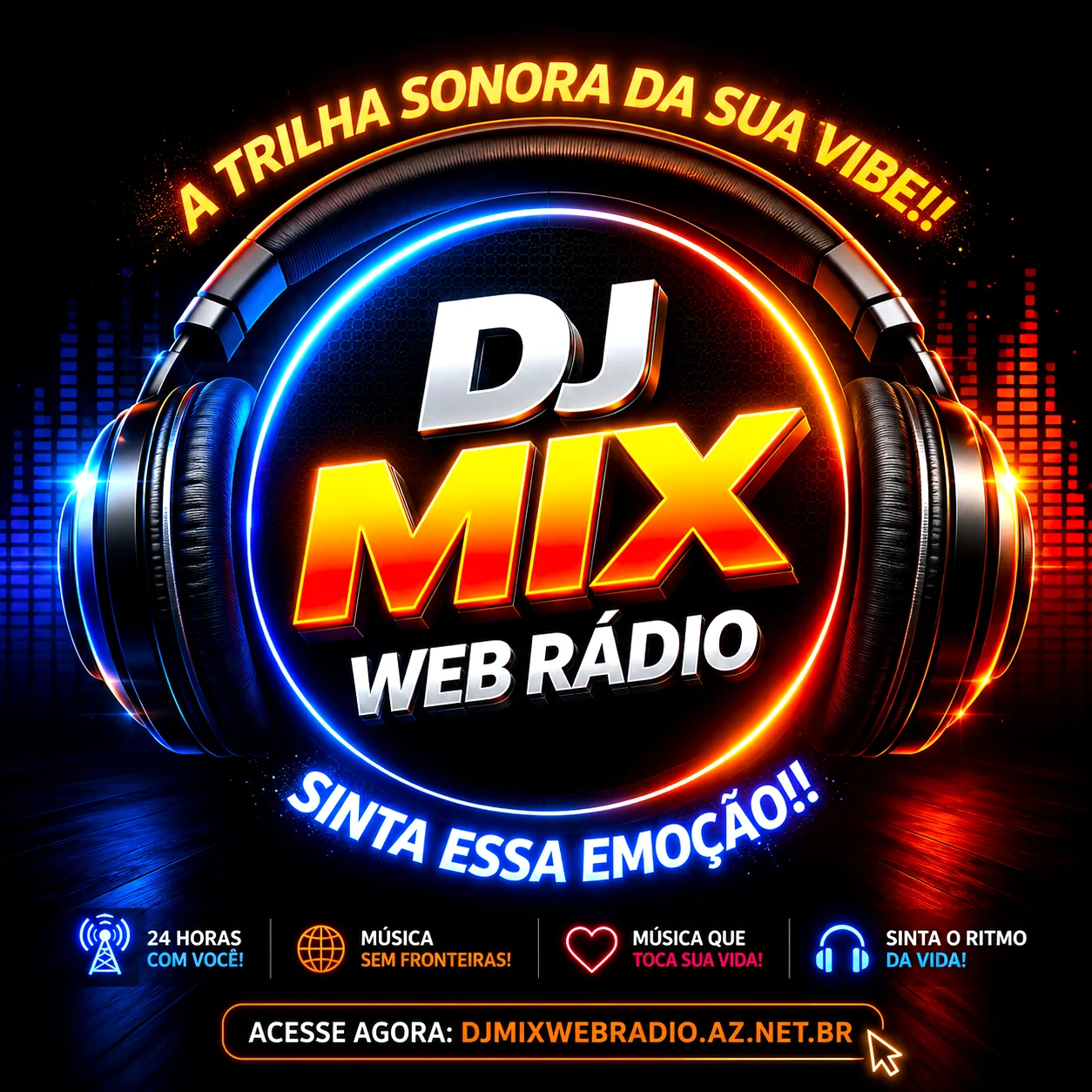 Logo da rádio DJ MIX WEB RÁDIO ao vivo online