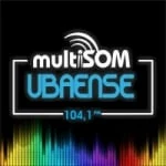 Logo da rádio Rádio Multisom Ubaense 104.1 FM ao vivo online