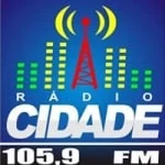Logo da rádio Rádio Cidade 105.9 FM ao vivo online