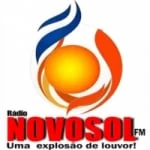 Logo da rádio Novo Sol FM ao vivo online