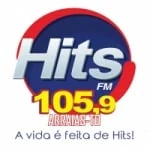 Logo da rádio Rádio Hits 105.9 FM ao vivo online
