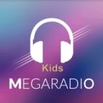 Logo da rádio Mega Rádio Kids Web ao vivo online