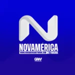 Logo da rádio Novamérica Network ao vivo online
