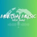 Logo da rádio Mundial Music ao vivo online