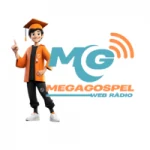Logo da rádio Mega Gospel ao vivo online