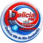 Logo da rádio Delícia FM ao vivo online