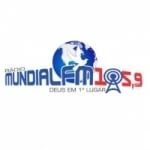 Logo da rádio Rádio Mundial 105.9 FM ao vivo online