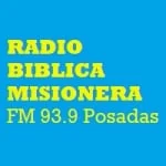 Logo da rádio Radio Biblica Misionera 93.9 FM ao vivo online