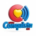 Logo da rádio Conquista FM ao vivo online