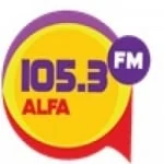 Logo da rádio Rádio Alfa 105.3 FM ao vivo online