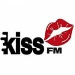 Logo da rádio Kiss FM ao vivo online