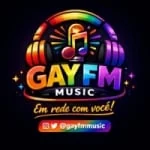Logo da rádio Gay FM Music ao vivo online